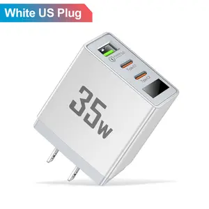 35W digital display 3.5A intelligent USB+2PD USB Charger Fast Charging Mobile Phone Charge QC 3.0 Quick Charge Plug