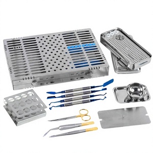Juego de Instrumentos Quirúrgicos Dentales Profesionales con Bandeja PRF y Herramientas Plateadas, Certificación CE Clase I, Empuñadura Manual con Diseño Estriado - Product Image 6