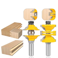 Ensemble de fraises à rainurer de 1/2 pouce - Kit de fraises à bois CNC pour le traitement des tenons de portes, d'armoires, d'étagères et de cadres