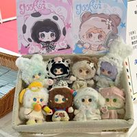 YY 100% Authentique Oxyo Yooki Peluche Thème Animal Boîte Mystère à Collectionner Mignon Créatif Petit Cadeau pour Festival Pendentif de Sac