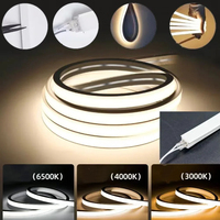 Profil de couverture de bande LED en silicone 12V pour diffuseur de lumière flexible encastré, tube néon LED flexible encastré, décoration de chambre DIY