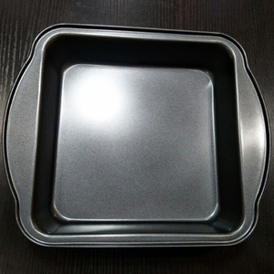 Molde para hornear cuadrado antiadherente de acero al carbono de 28x24 cm para hornear pizza, molde para pastel, multifuncional, apto para horno. - Product Image 1