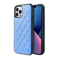 Fabricant doudoune en cuir personnalisée houppette étui de téléphone pour i phone 15 étuis doudoune