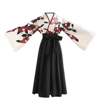 Ensemble Hanfu modernisé au style rétro, Kimono vintage, Robe longue élégante pour femme adulte, style jeune et doux