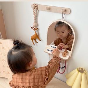 <span class=keywords><strong>Miroir</strong></span> mural moderne en bois, écologique, pour chambre d'enfant, chambre <span class=keywords><strong>de</strong></span> bébé, chambre d'hôpital, <span class=keywords><strong>miroir</strong></span> <span class=keywords><strong>de</strong></span> maquillage Montessori, vente en gros - Product Image 4