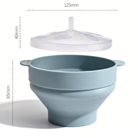 Bol à Popcorn Pliable en Silicone Alimentaire CHINFAI, Compatible Micro-ondes, Meilleure Vente, avec Poignée, Contenants Personnalisables avec Logo
