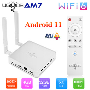 Epro Ugoos AM7 S905X4 4G 32G DDR4 1000M Wifi 6 BlueT 5.0 télécommande vocale <span class=keywords><strong>android</strong></span> 11 pour jeu à domicile <span class=keywords><strong>2022</strong></span> mini pc - Product Image 6