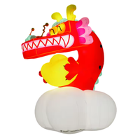 PDYEAR Modèle de mur d'escalade gonflable géant personnalisé Dragon Dinosaure, Animal de dessin animé, Étanche, Résistant au soleil, Durable, Lithium