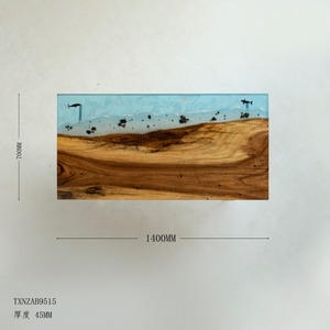 Thời Trang Hàng Đầu Gỗ Óc Chó Cao Nhựa Epoxy Gỗ Bảng Thiết Kế Bữa Ăn Tối Rõ Ràng Nhựa Epoxy Trong Suốt Cho Sông Văn Phòng Bảng - Product Image 2