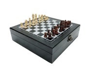Premium Holz-Multispiel-Set Schach Poker Chips Karten Würfel Samtgefütterter Aufbewahrungskoffer Luxus-Geschenkset Mingyao Zhejiang OEM Maßanfertigung
