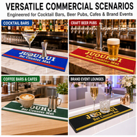 Tapis de bar en PVC personnalisé OEM, tapis de bar antidérapant, tapis anti-déversement avec logo moulé pour bar à cocktails, bar à bière, pub, bar à domicile