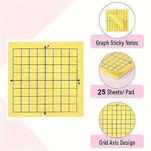 6 blocs de notes autocollantes colorées à axes coordonnés, 150 feuilles, réutilisables, couleurs vives, pour étudiants, rentrée scolaire - Product Image 3
