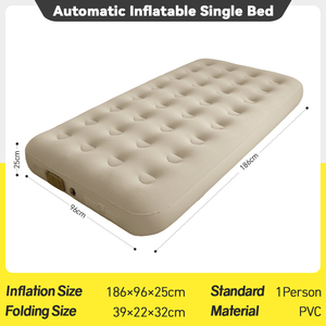 Cama Inflable Plegable de 32 Agujeros para Camping con Bomba Integrada, Colchón Inflable para Picnic y Playa, Autoinflable - Product Image 5