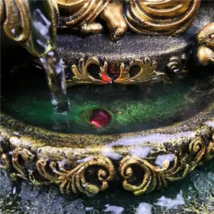 בית תפאורה פנג שואי מזרקת מים תאילנדי פיל אלוהים פואנטס דה Agua בודה Led בודהה מזרקה מקורה