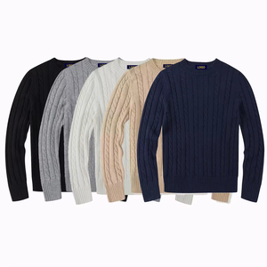 Nouveau <span class=keywords><strong>Pull</strong></span> Décontracté <span class=keywords><strong>Homme</strong></span> Col Semi-Montant Épais Style Coréen Automne Hiver Anti-Plis Couleur Unie Tricoté - Product Image 2