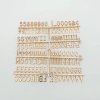 Lettres en plastique couleur or argent Rose or pour tableau de lettres en feutre modifiable