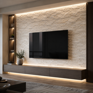 Modern Beige Slate Thin Slab Exterior Wall Cladding Honed Surface Durable - Product Image 5