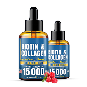 Huile de croissance capillaire à la biotine et au collagène OEM, vitamine capillaire liquide à la biotine, favorise la croissance saine des cheveux et des ongles forts - Product Image 1