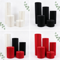 Colonne de papier style romain JD-B-248 de la marque JD, vente en gros d'usine, pour décoration d'allée de mariage, colonne de dessert, centre de table pour baby shower et anniversaire