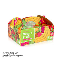 Caja de Cartón Corrugado Tipo E para Empaque de Frutas, con Asa e Impresión Personalizada, Calidad de Sonido