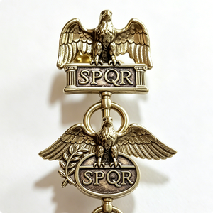 ตราสัญลักษณ์นกอินทรี SPQR ชุบทองเหลืองสไตล์โบราณ ของสะสมงานศิลปะ - Product Image 2