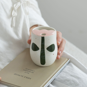 Taza de Viaje de Cerámica a Rayas al por Mayor, Taza de Café Hecha a Mano para Llevar - Product Image 4