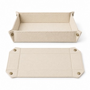 Desk Organiser Tray Canvas Foldable Pen <b>Holder</b> <b>Stationery</b> Caddy Custom Logo Office Desk Set Bulk - Product Image 3
