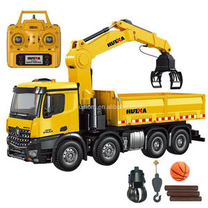<span class=keywords><strong>Camion</strong></span> à benne basculante à grappin forestier <span class=keywords><strong>RC</strong></span> en alliage Huina 1538 1/14 2.4G 26CH Bras rotatif <span class=keywords><strong>Camion</strong></span> à grappin forestier Véhicule d'ingénierie Modèle - Product Image 1