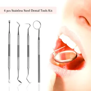 Kit de instrumentos dentales para dentistas, herramientas de limpieza Dental, SONDA DE ESPEJO bucal, juego de pinzas de gancho, Kit de herramientas de examen de odontología