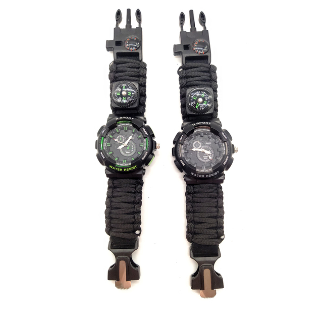 Tactical Digital Watch Survival Multi-Functional Outdoors Waterproof Camouflage Sports Watch Nylon Band Eco-Friendly