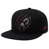 Gorra Snapback de Lujo con Logo de Oso Agresivo, Estilo Urbano, Visera Plana, Deportiva, Bordada, Tejido Común, Unisex, Personalizada OEM