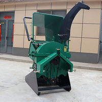 Broyeur de bois PTO de 4 pouces pour tracteur de 15 CV, attelage 3 points, alimentation hydraulique autonome