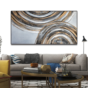 Huamiao grande arte astratta pittura a olio di spessore moderni dipinti su pietra su tela immagini di decorazioni murali per Home Office - Product Image 3