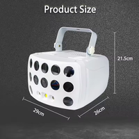 Lampe de scène LED laser papillon 3-en-1 avec contrôle DMX, stroboscope RGB, pour soirées disco - Éclairage de festival étanche et rechargeable