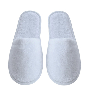 Pantuflas de Baño Blancas Personalizadas para Huéspedes de Spa, Cómodas, Abiertas, Suaves, Desechables para Hotel, con Logotipo y Material Personalizados - Product Image 1