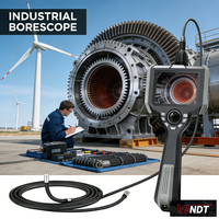 Endoscope industriel portable détachable à rotation 360°, mini caméra 720P HD, étanche IP67, écran 5 pouces, zoom 5X