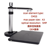 Scanner de codes-barres A3 haute vitesse avec capteur CMOS 5 MP et 2 MP USB en stock