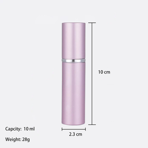 Atomizador de perfume recarregável 5ml 8ml 10ml 15ml 20ml, profissional colorido, formato redondo, para viagem, para atomizador - Product Image 2