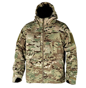 DF0316 Abrigo Impermeable para Hombre, Gabardina Gruesa y Cálida de Felpa, Abrigo Táctico de Camuflaje, Abrigo de Invierno de Algodón Consul M65 para Exteriores - Product Image 2