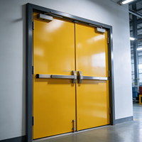 Porte coulissante rouge pour salle blanche d'hôpital, porte hermétique médicale pour salle d'opération de clinique