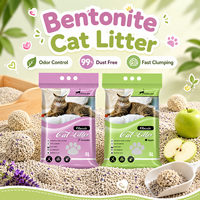 Pasir Kucing Bentonit Bentuk Bola Premium, Cepat Menggumpal, Sangat Menyerap, Bebas Debu, untuk Rumah dengan Banyak Kucing, Penggunaan Sehari-hari