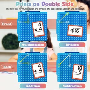 Juguete Educativo Transfronterizo de Matemáticas, Tarjetas de Memoria Flash para Sumas, Restas, Multiplicaciones y Divisiones, Juego de Tarjetas para Niños de 6+ Años - Product Image 3