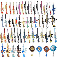 Porte-clés Bijou Arme de Défense Personnelle Modèle Pistolet 3D en Métal, Pendentif pour Sac et Clés de Voiture, Cadeau pour Enfants et Hommes