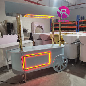 Fournitures de mariage décoration de <span class=keywords><strong>bar</strong></span> à bonbons présentoir de gâteau de bonbons de mariage chariot de Dessert de bonbons blancs pour la décoration de fête - Product Image 3