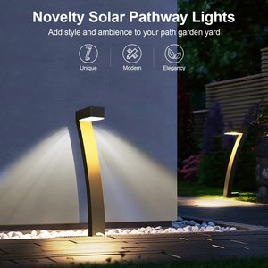 Lámpara de pie LED solar transfronteriza en forma de L para jardín, patio, césped, parque, ambiente exterior y paisajismo nocturno - Product Image 6