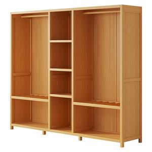 خزانة ملابس عصرية بسيطة للمنزل وغرفة النوم، خزانة تخزين اقتصادية مناسبة للغرف المؤجرة، متينة ومقاومة للغبار مع أبواب من الخشب المضغوط - Product Image 5