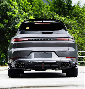 FOR for Porsche Cayenne CMST Style Carbon Fiber Body Kit New Condition Front Lip Side Skirt <b>Diffuser</b> Spoiler Wheel Arch <b>Car</b> - Product Image 5
