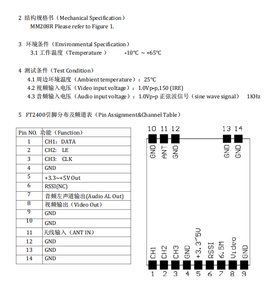 Módulo de Transmisión de Audio y Video Inalámbrico Analógico de 2.4GHz FT2400 RX2400 - Módulo Receptor AV Inalámbrico - Product Image 3