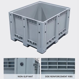 Plastik Katlanabilir Hafif Dayanıklı Çevre Dostu Palet Kutusu Büyük Lojistik Devir Kutusu Kalın Katlanır Konteyner - Product Image 3