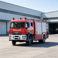 Camion de pompiers haute capacité 15T avec réservoir d'eau de 5000L et pompe haute pression pour opérations de lutte contre les incendies à vendre